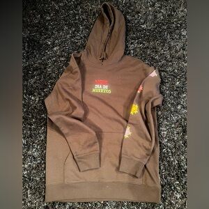 Black Vans Día De Muertos hoodie